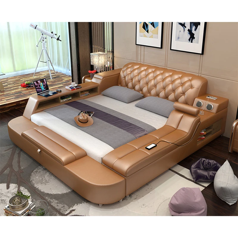 Modern Cama De Lujo King Double Size Smart Bed With Massage Sofa Functions Beds AliExpress