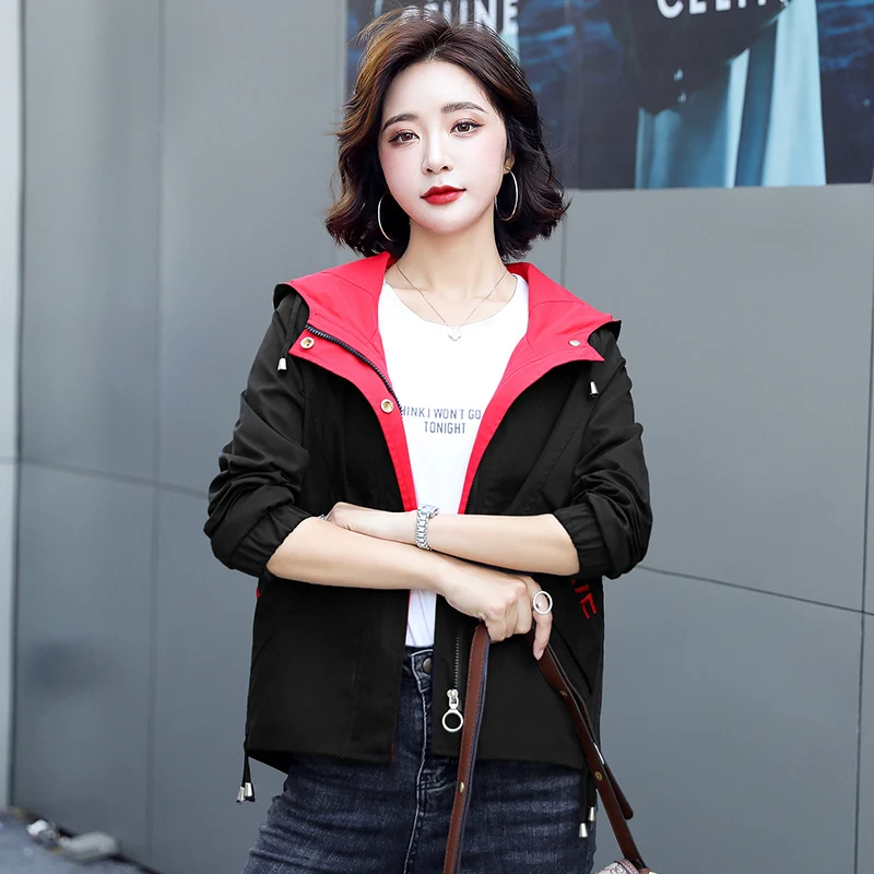 

Large Casual Hooded Sports Jacket 2023 New Women'S Spring And Autumn Trend Korean Loose Short Fashion Versatile Top Lady