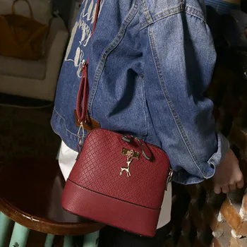 

Women Messenger Bags Fashion Mini Bag Deer Toy Shell Shape Bag Shoulder Bags#p30