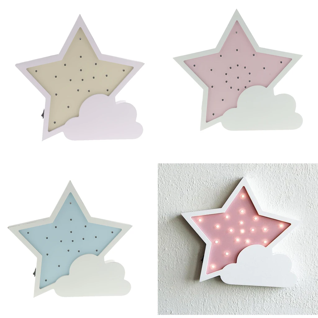 Lovely Cloud Star LED 3D Light Night Lights Kids Gift Toy for Baby Children Bedroom Decoration Lamp Indoor Lighting