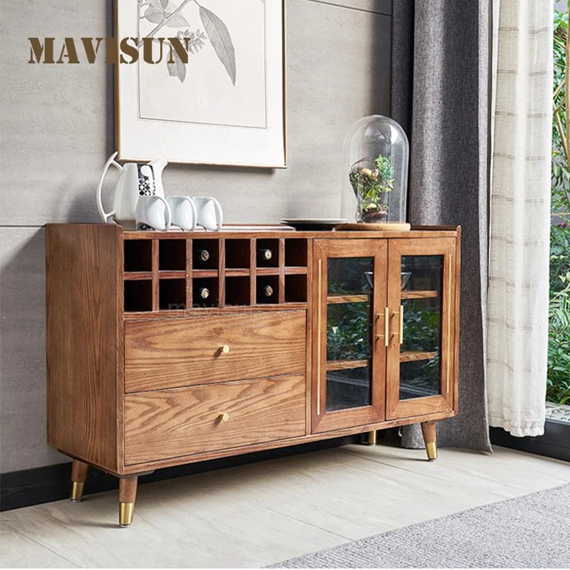 Aparador de madera maciza para el hogar, mueble de almacenamiento Simple y moderno, minimalista, para cocina y comedor|Aparadores| - AliExpress