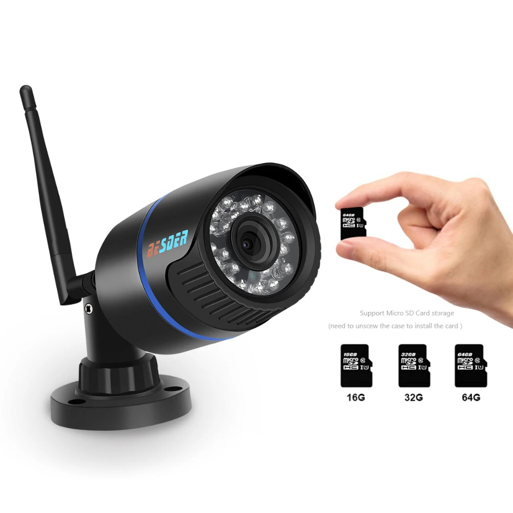 Besder Yoosee IP камера Wifi 1080P 960P 720P ONVIF Беспроводная Проводная P2P CCTV Bullet уличная камера с разъемом для карты MiscroSD Max 64G