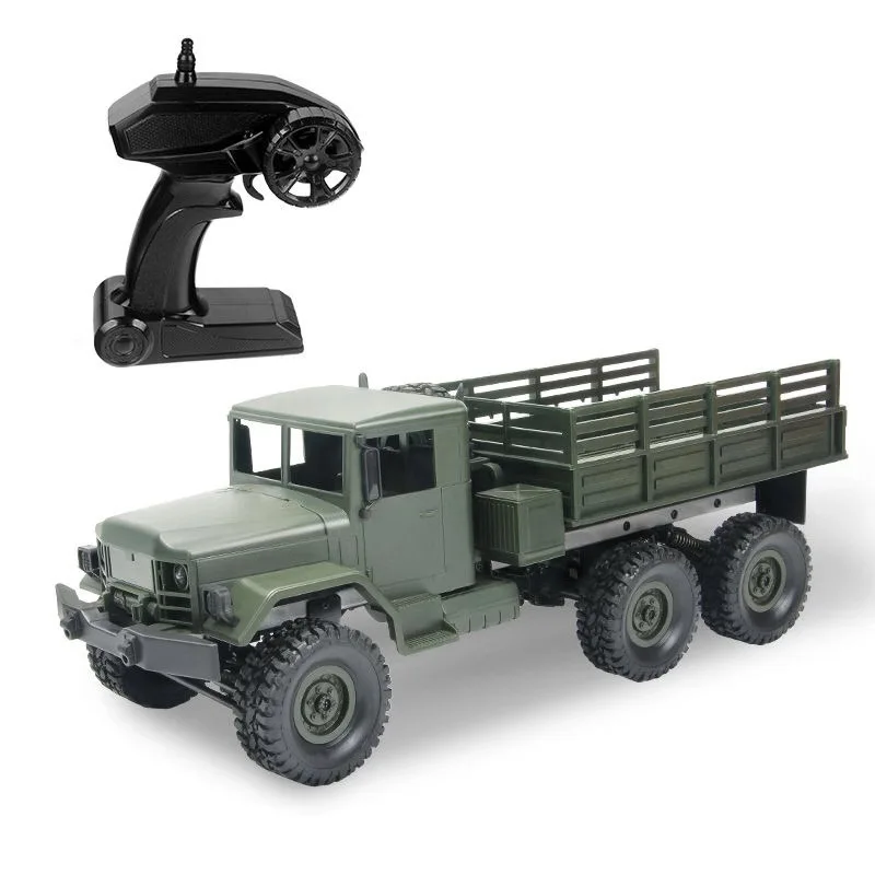 RC автомобиль MN-77 1/16 2,4G 4WD 10 км/ч пульт дистанционного управления Rc грузовик светодиодный светильник Камуфляж Военный внедорожник RTR игрушка - Цвет: Black Foam Box