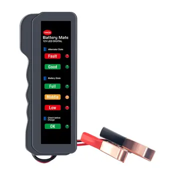 

Car 12V Battery Tester Battery Tester Motorcycle Battery Car Battery Tester LED Display With Two Testing Clips