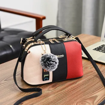

2020 portable ladies shoulder bag pillow bag tricolor bag