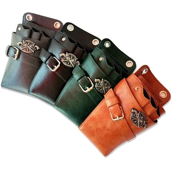 

PU Leather Hairdressing Pouch New Scissors Bag Waterproof Barber Hair Scissor Bag Waist Shoulder Belt Barber Pouch