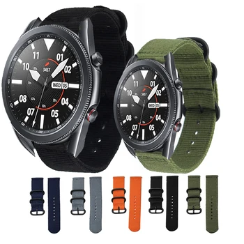 

Nylon Band For Samsung Galaxy Watch3 45mm Strap Wrist Nylon Loop Velcro Strap for huawei gt/gt 2 Smart Watch Accessories