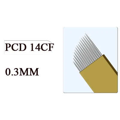 50pcs Professional Permanent Makeup Supplies pcd Tattoo Needle Disposable Eyebrow Microblading Blade for Embroidery Manual Pen - Габаритные размеры: 14cf