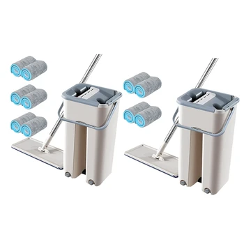 

ic Automatic Spin Mop Hand Free Washing Microfiber Fiber Cleaning Cloth Home Kitchen Wooden Floor Lazy Fellow Mop