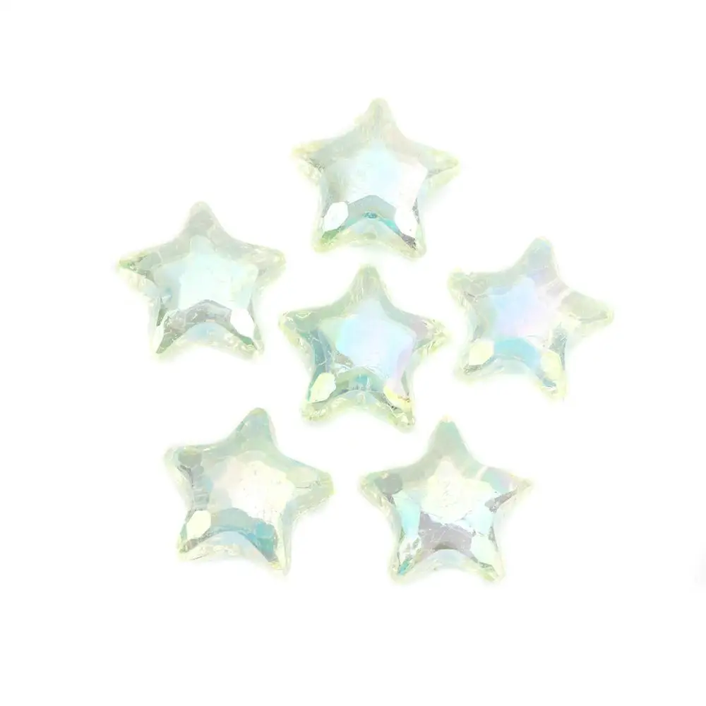 Doreenbeads Новинка 50 шт./лот акриловые бусины конфеты пентаграмма Звезда Форма Радуга AB цвет свободные разделители бусины для самостоятельного изготовления ювелирных изделий - Цвет: Blue Star