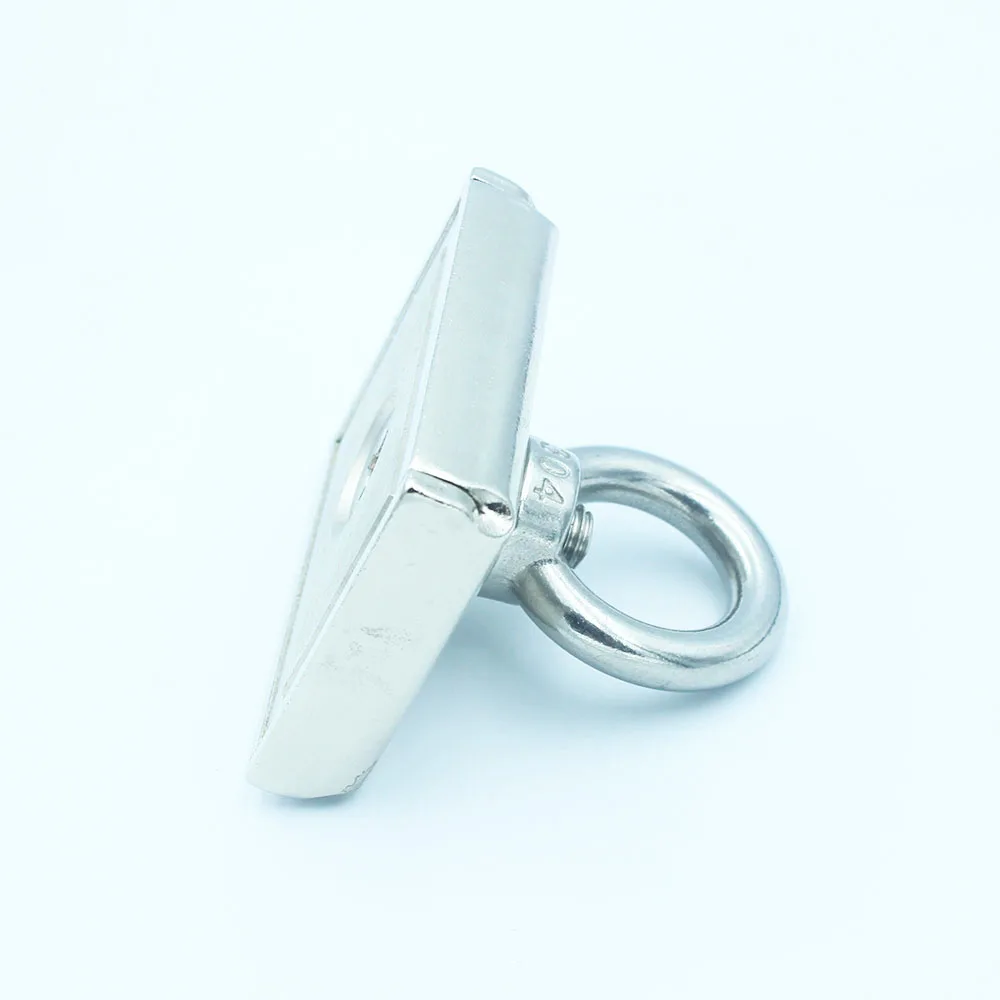 

Mounting magnet with a tapered hole that is made by neodymium magnet strong pulling force is 150 KGS big bolck magnet