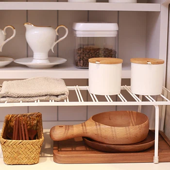 

Expandable Multifunctional Rack for Bathroom Kitchen Home Organizer Kitchen Cabinet Counter Storage Shelf Organizer