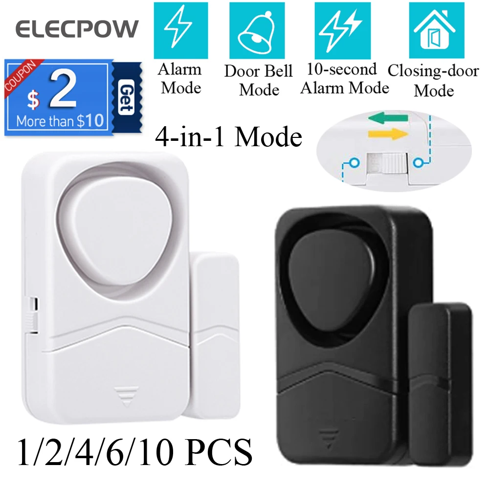Elecpow 4 Modes Wireless Door Window Burglar Sensor Alarm Open Detectors Freezers Close Reminder Security Protection Alert | Безопасность