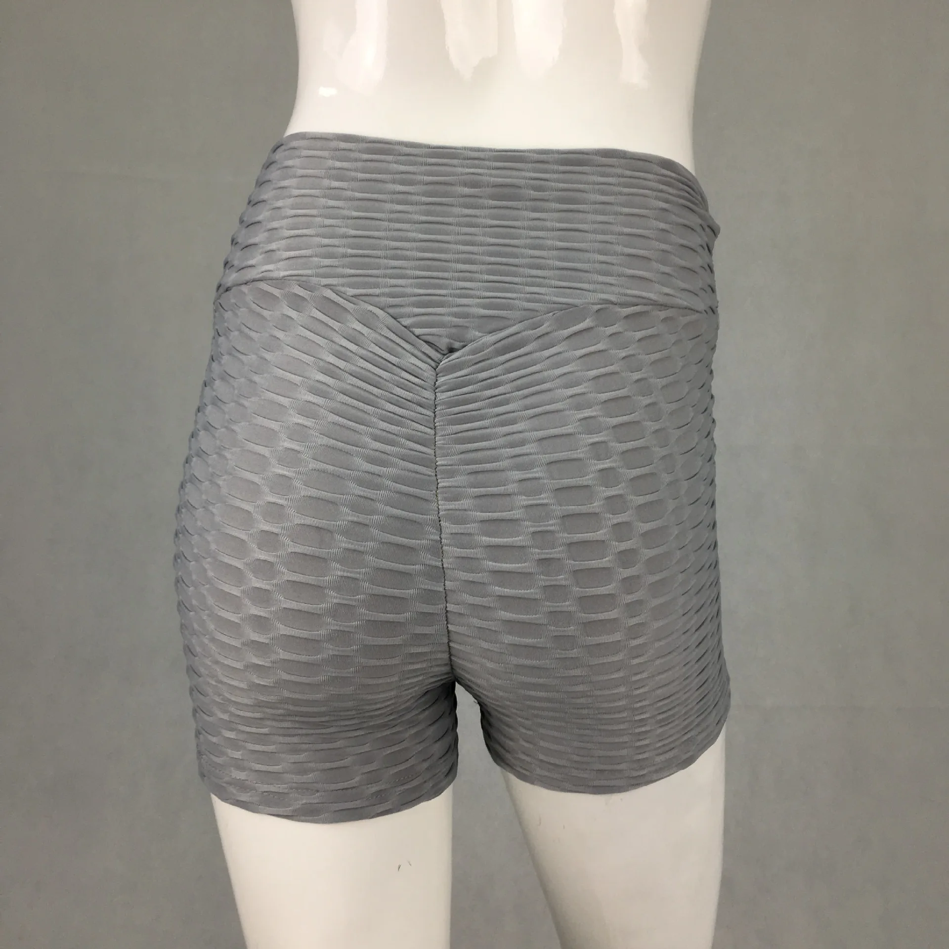 NORMOV сексуальные пуш-ап спортивные шорты для йоги женские спортивные шорты Высокая талия спандекс Lulu одежда для фитнеса для дам одежда для тренировок - Цвет: Серый