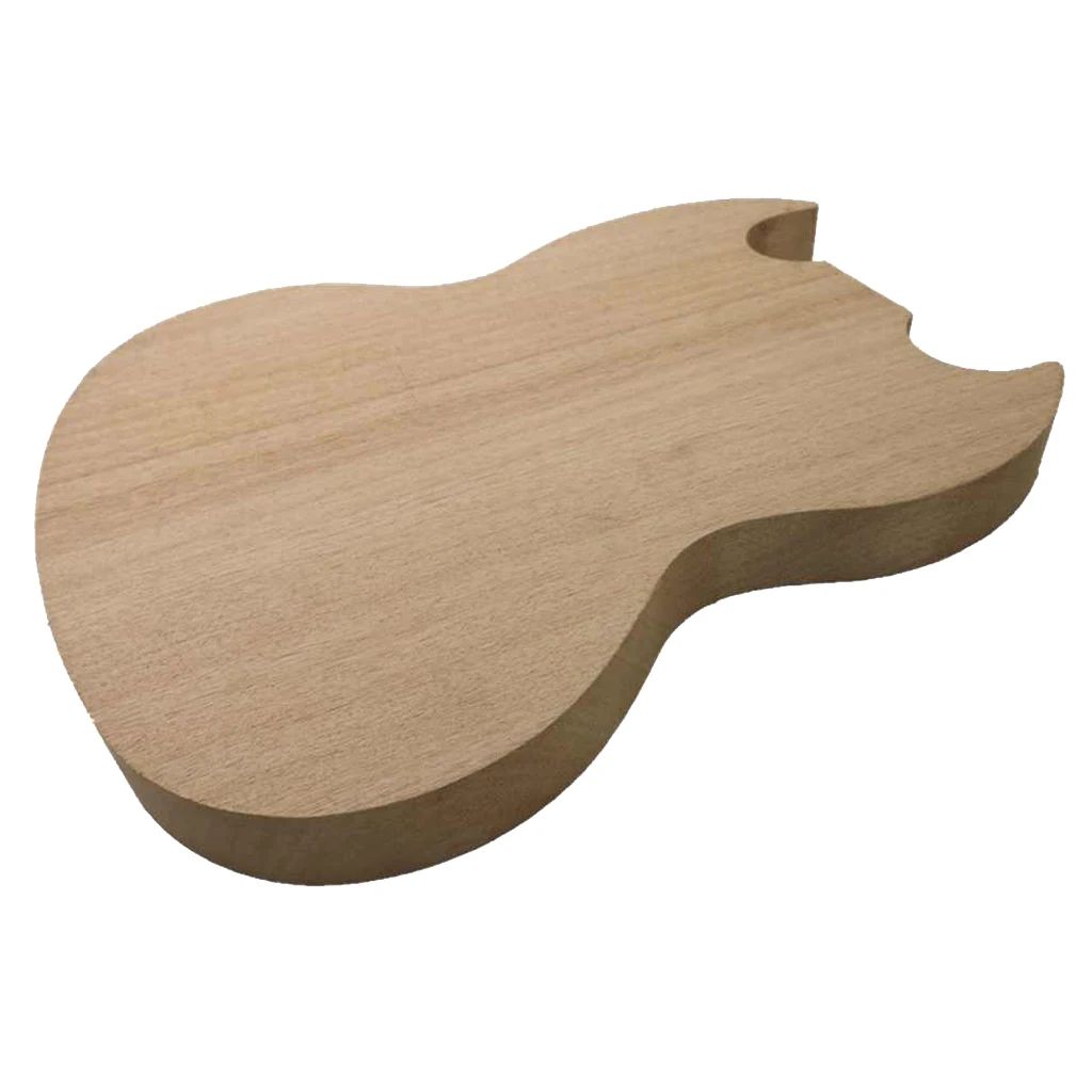 Handmade Solid Wood Electric Guitar Body DIY Polished Musical Instrument Parts