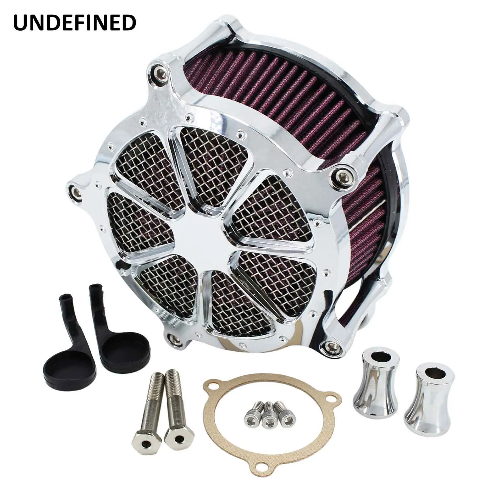 Chrome Motorcycle CNC Air Filter Intake Air Cleaner for Harley Touring Road King Road Glide Electra Glide Dyna FXDLS Softail - Цвет: Chrome