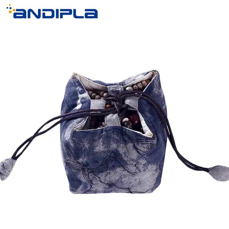 Japanese Style Storage Bag Jewelry Drawstring Cloth Small Hand Travel Kung Fu Tea Set Teapot Toy Safety Packaging Cozies | Дом и сад