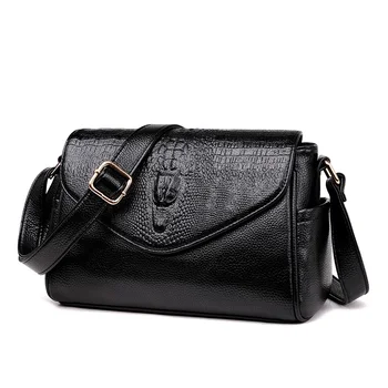 

Fashion Women Pu Leather Shoulder Bag High Quality Small Crossbody Bags for Women Casual Designer Crocodile Female Messenger Bag