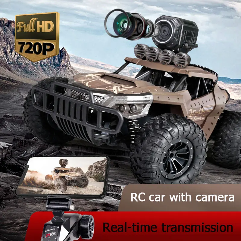 RC Car with WiFi FPV HD 720P Camera 1:18 Radio Remote Control Climb Off-Road Buggy Trucks Toys 25KM