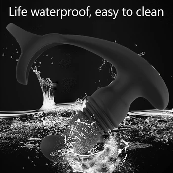 Anal Vibrator Prostate Masturbators Double Ring Massager for Men Butt Plug Wireless Remote Thrusting Dildo Vibrators for Men Gay 6