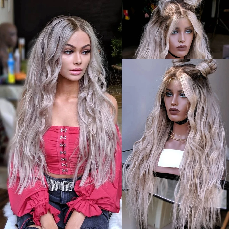 ash blonde human hair wig