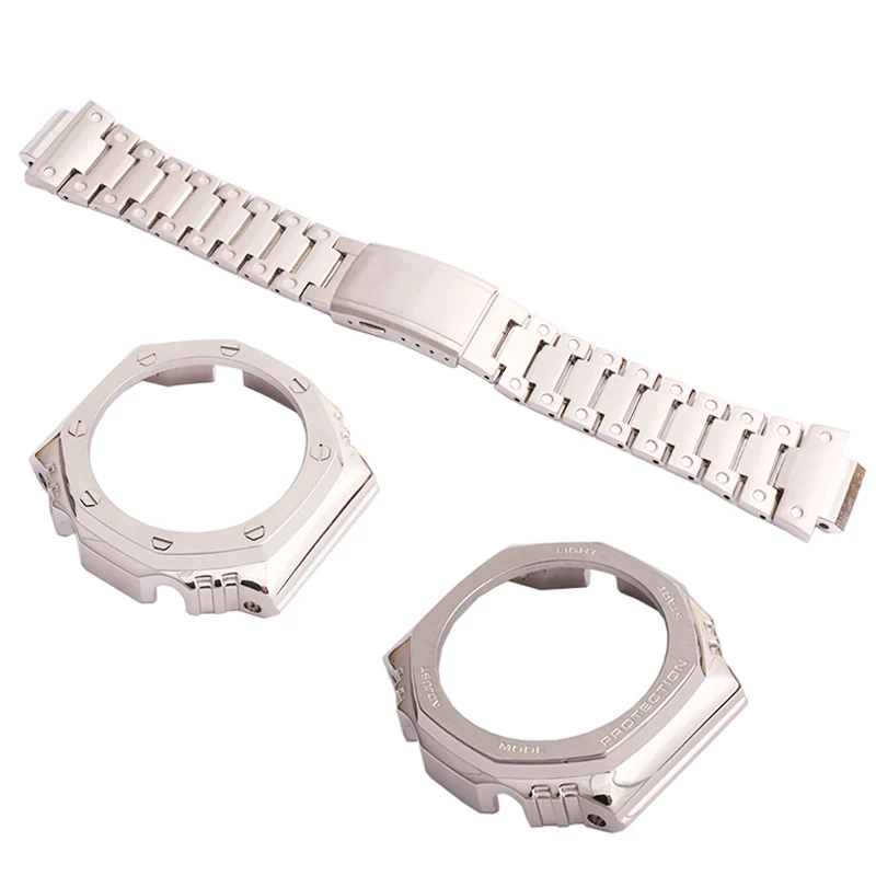 Stainless Steel Gelang Jam Kotak Arloji Aksesoris Pria Modifikasi UNTUK  Casio G SHOCK GA2100 GA 2110 Olahraga Outdoor Watch Tali|Watchbands| -  AliExpress