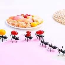 12 шт./компл. Ant зубочистки Кухня инструмент животных Пластик десертных вилок декоративные Кухня бар Детская Десертная Вилка для фруктов