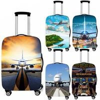 Aircraft / Airplane luggage cover for travelling baggage suitcase protective cover anti-dust trolley case covers for 18-32 inch 1