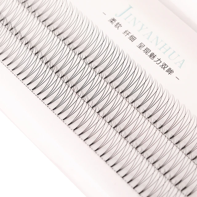 JINYANHUA 2d 3d Soft Natural Mink Eyelashes 3/12row Handmade Premade Volume Fans Eyelash Extension Maquillage Femme False Lashes 3D 3rows