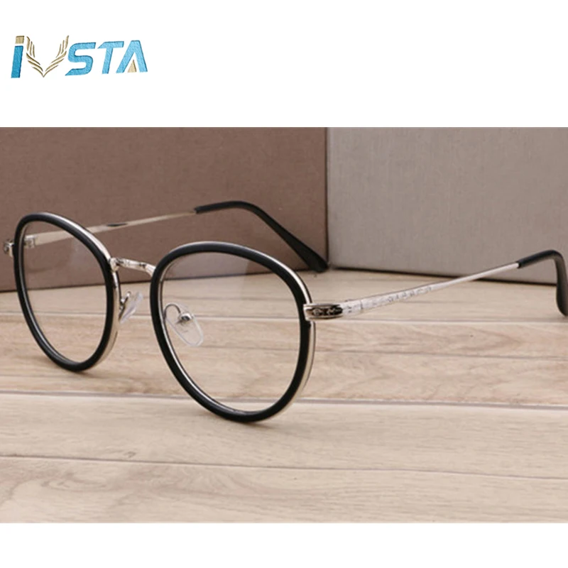 IVSTA, круглые очки, оправа, женские очки по рецепту, мужские очки для близорукости, для зрения, оранжевые, Харри Поттер, винтажные Ретро оправы для очков