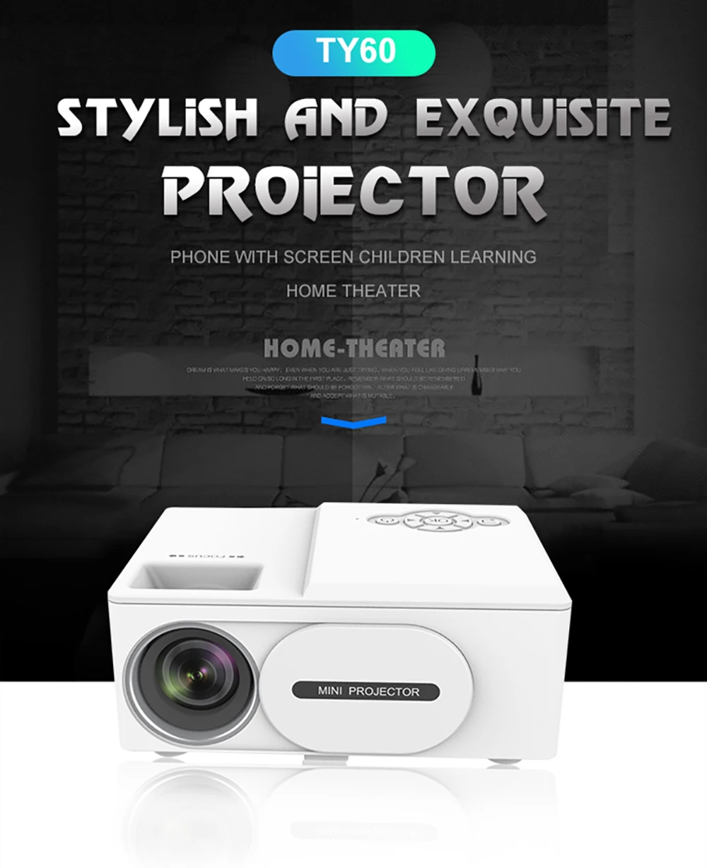 projector near me Salange PTY60 Mini projector Portable Beamer Supported 1920*1080P Full HD Home Theather With 30000 Hrs LED Lamp Life TV Stick infocus projector