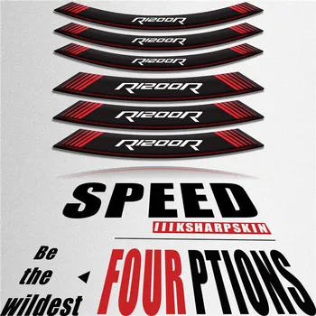 

New Motorcycle Styling Wheel Hub Tire Sticker Moto Accessories Decorative Stripe Decal For BMW R1200R accessories stickers