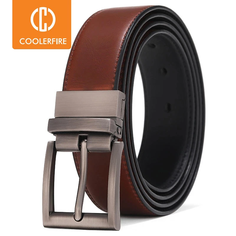 mens black belt Men Reversible Casual High Quality Belt Man Genuine Leather Belt Male Strap Luxury Trouser Jeans Dress Belt For Men comfort click belt