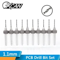 XCAN 10 шт. 1,1 мм Печатная плата твердосплавные микро сверла 3,175 мм хвостовик PCB набор сверл - изображение