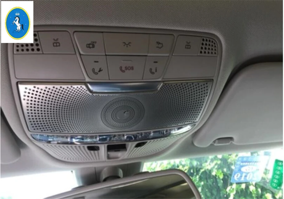 Yimaautotrim аксессуары передний ряд крыша лампа для чтения фары крышка отделка комплект для Mercedes Benz C Класс W205 GLC X253