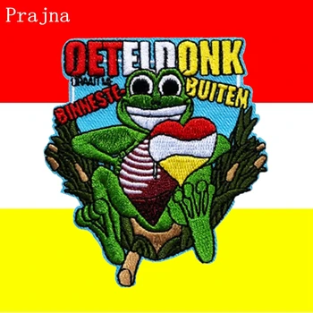 

Prajna Oeteldonk Emblem Full Embroidered Frog Carnival for Netherland Embroidered Patches for Clothing Iron on Patches For Dress