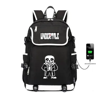 

Game Undertale Sans Rucksack Backpack USB Charging Bag women men Travel Laptop Students School Bag