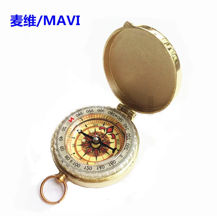Sergei G50 металлический ночной Светильник компас карманные часы компас тонкий Медный флип открытый компас