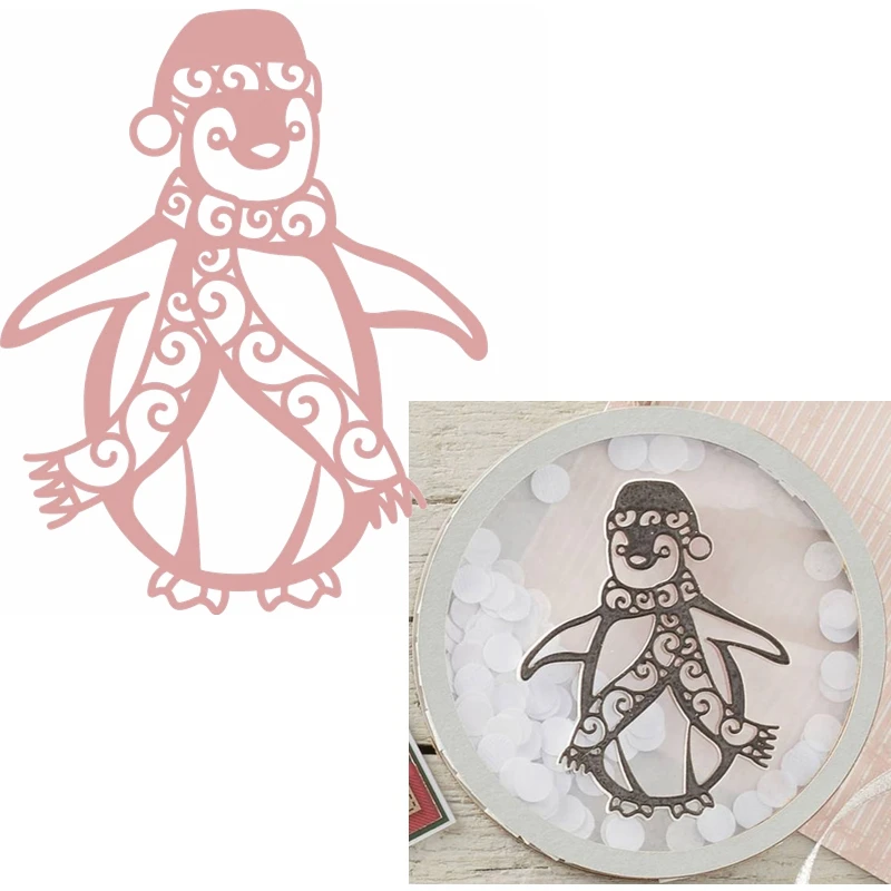 

Chilly Penguin Metal Cutting Dies Penguin With Scaf&Hat Die Cuts For Card Making DIY Decoration New 2019 Embossed Crafts Cards