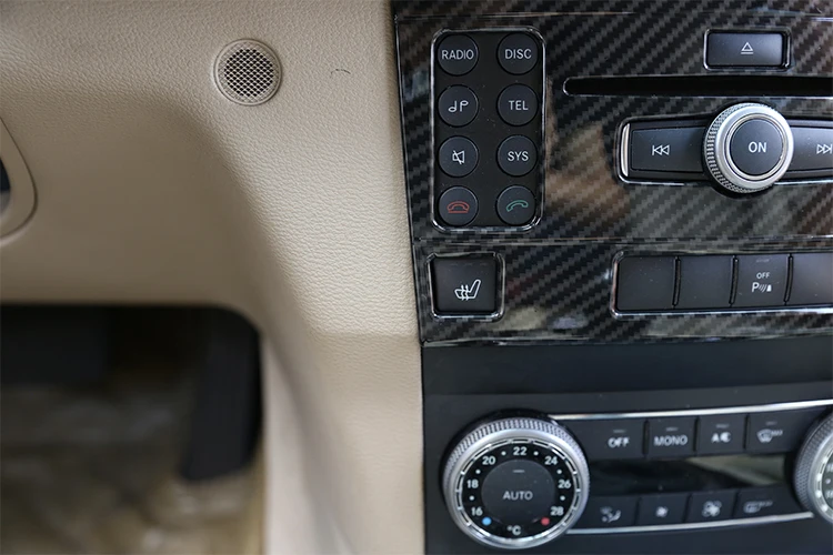 Для Mercedes benz GLK Class X204 2010-2012 углеродное волокно ABS центральная консоль CD декоративная рамка отделка автомобильные аксессуары
