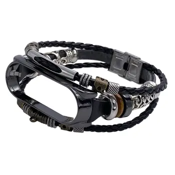 

Suitable for Mi Band for Xiaomi 5/5 NFC Buckle Shell Striped Beaded Strap Smart Bracelet Protection Strap Replacement