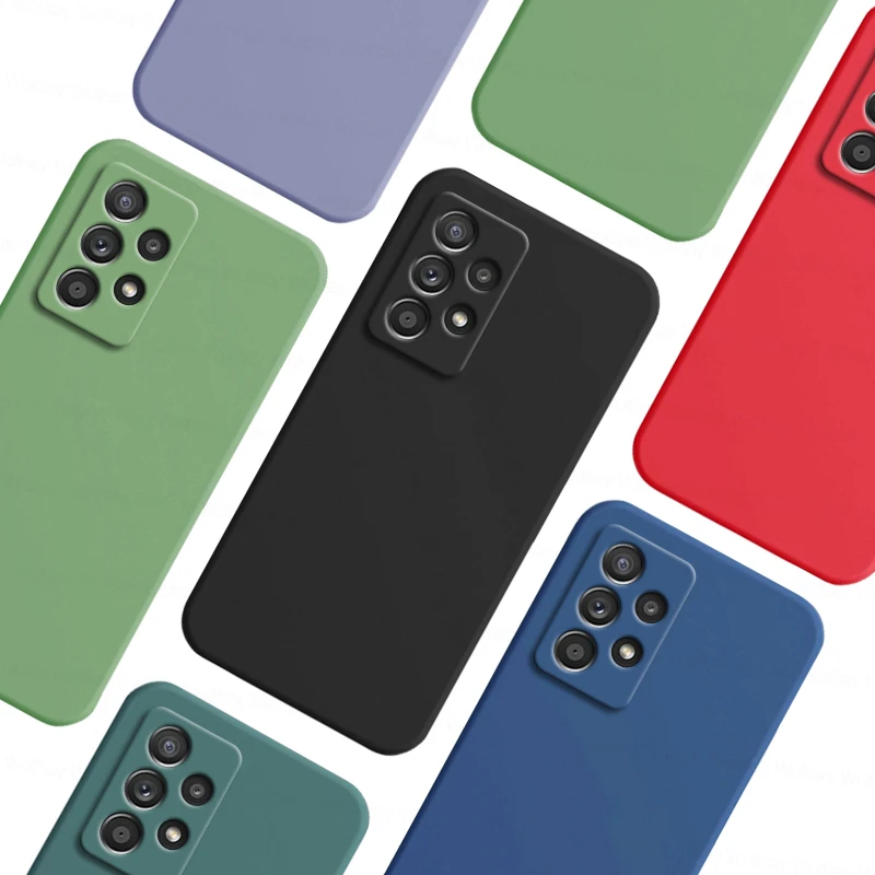 Per Samsung Galaxy A52S Custodia Galaxy A52 A72 A42 A32 A22 A12 Cover Posteriore In Silicone Liquido Antiurto Per Samsung A52S 5G