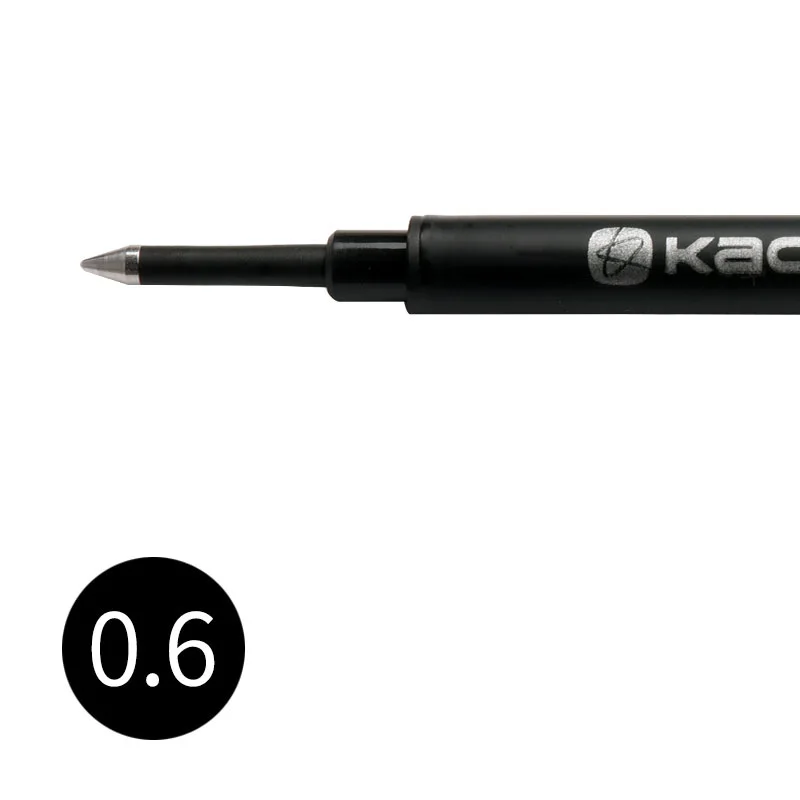 5 шт./компл. Kaco 0 6 мм черные чернила сменные стержни с жидкими чернилами для