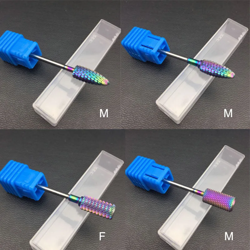 RIKONKA синяя Вольфрамовая круглая фреза для ногтей твердосплавные фрезы для маникюра электрические фрезы аксессуары для ногтей
