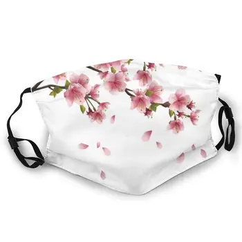 

Cherry Blossom Double-sided printed dustproof and windproof mask, can be cleaned and reused, suitable for outdoor sports