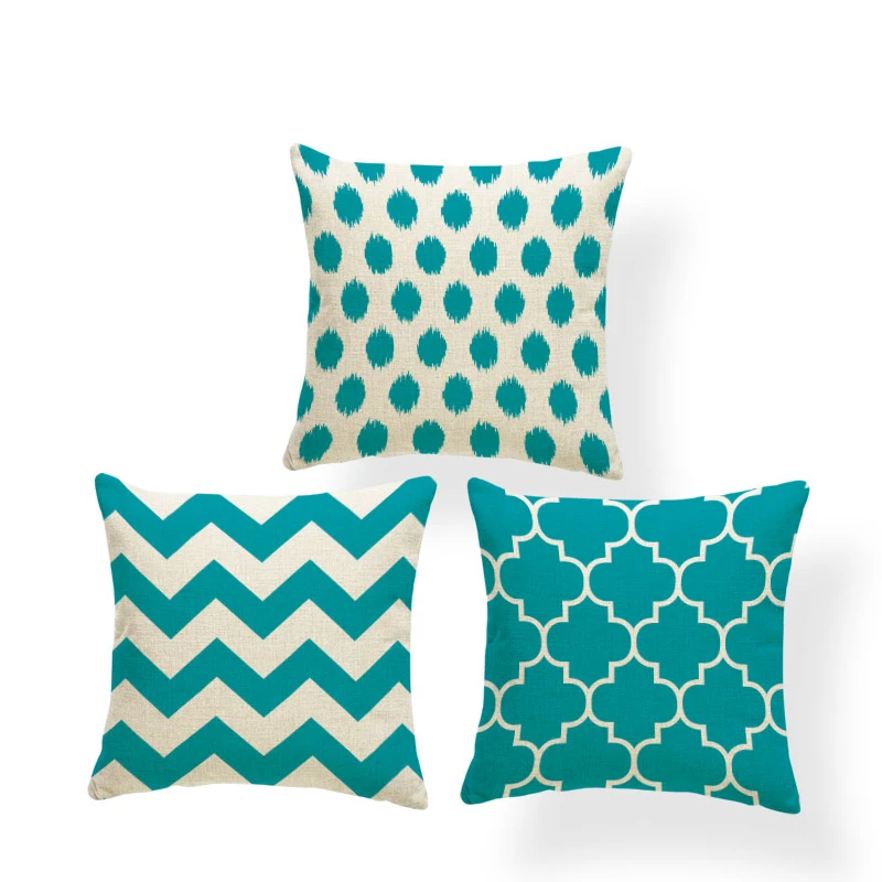 

Luxury Fashion Geometric Pattern Cushion Set Lantern Spot Line Sofa Decoration Pillowcase Wavy Arrow Custom Polyester Pillow