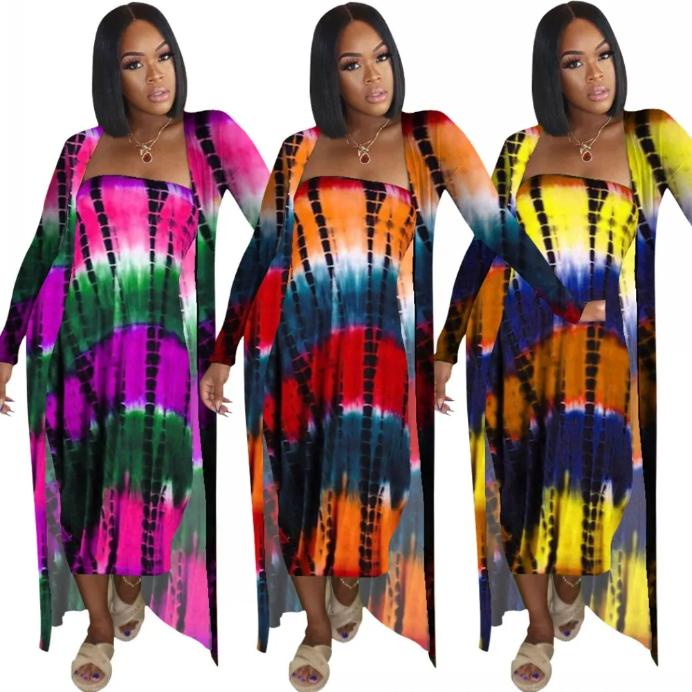 Two Pieces Spring/Summer 2021 Dashiki Sexy Strapless Women