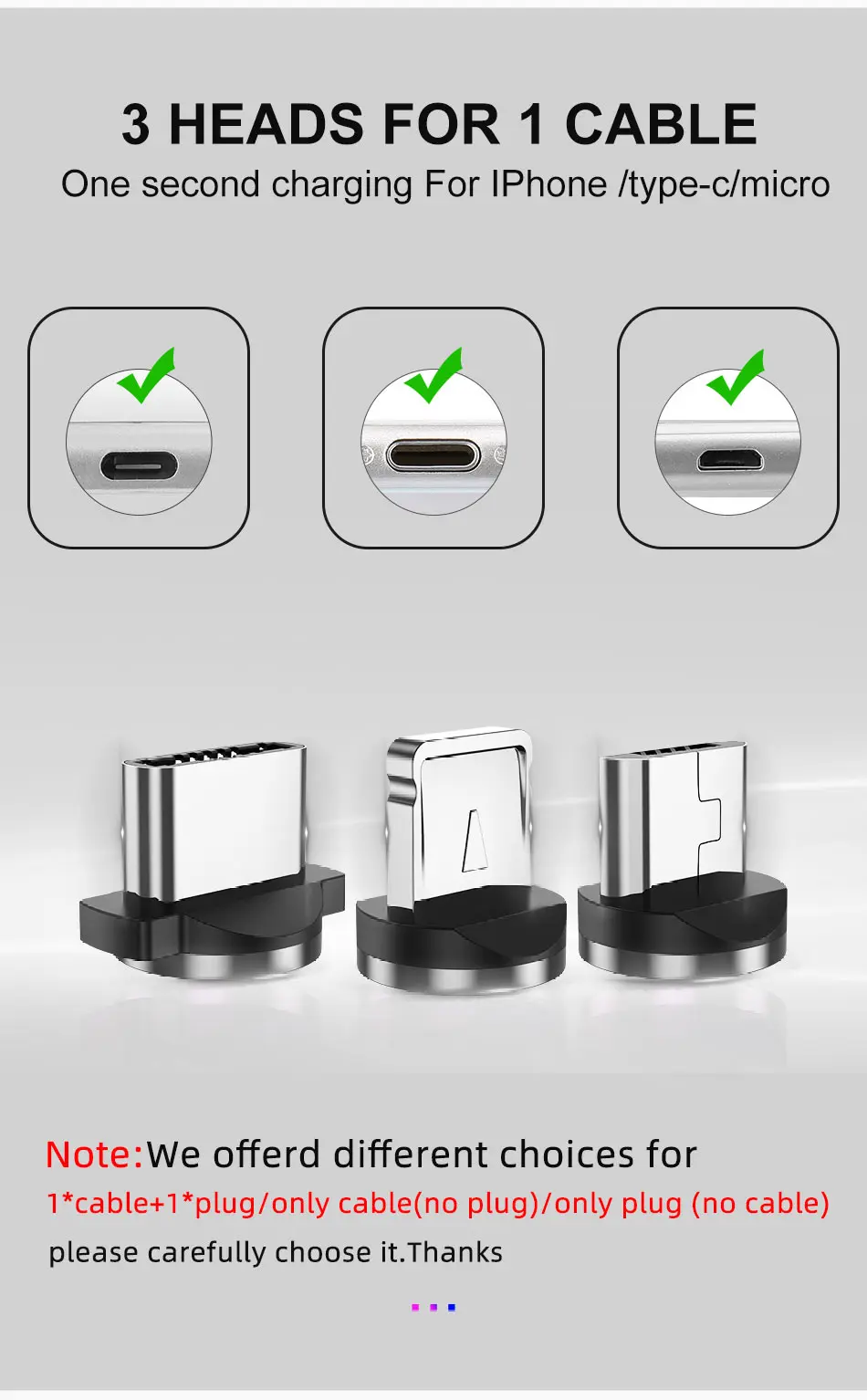 GTWIN Магнитный зарядный кабель Micro USB кабель для быстрой зарядки типа C Магнитный кабель для быстрой зарядки 3,0 для iPhone кабель USB провод шнур