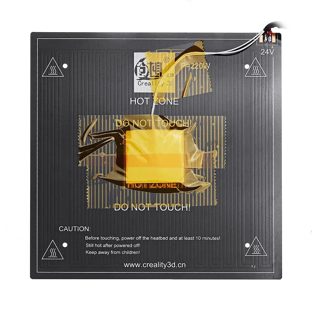 Quente de Alumínio Peças da Impressora Kit para Ender-3 Creality 220w 235*235*3mm Mk3 Cama Aquecida Pro Ender-5 3d Ender-3 v2 24v - Imagem 5