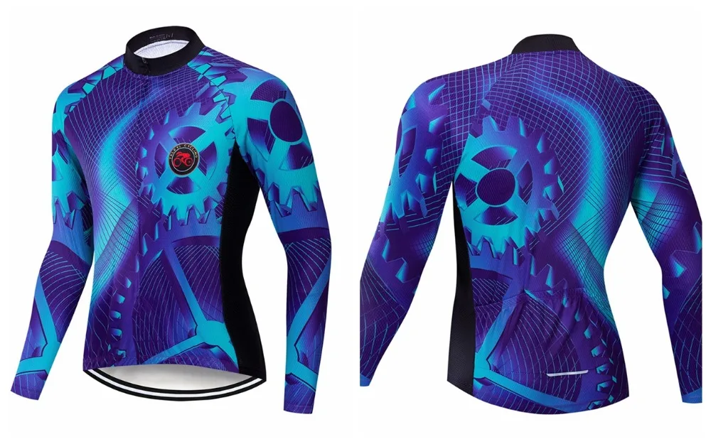 Winter Long Sleeve Cycling Jersey Men Gear Cycle Shirts mtb Tops quick dry Bike Jersey Ropa Ciclismo Maillot Cycling Clothing